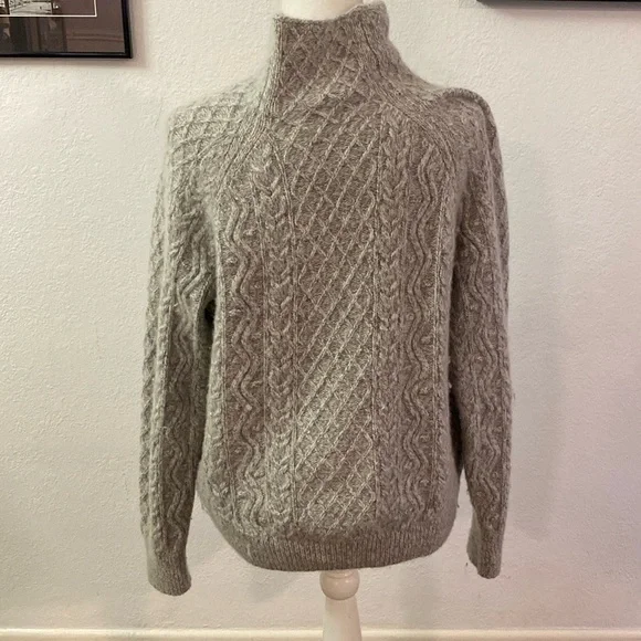Vince Cable Mock Neck Merino Wool Blend Sweater - Picture 3 of 3